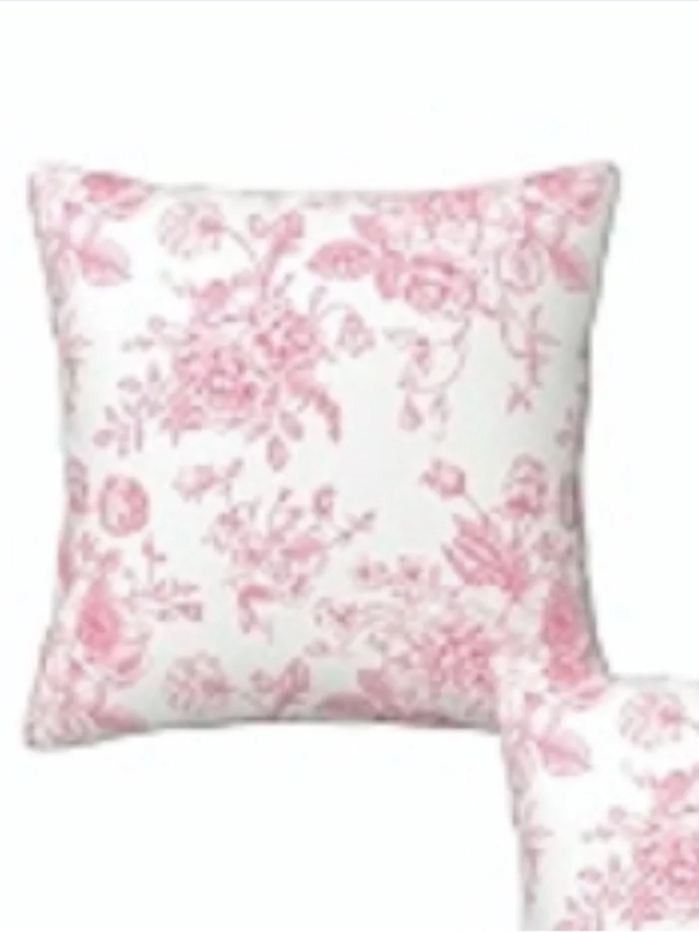 Vintage Chinoiserie Flower Pink PILLOW COVERS SQUARE 18x18” (2-pack)